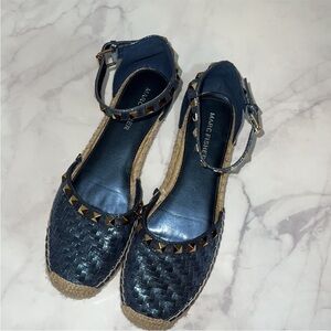 Marc Fisher Blue Espadrille Woven Flats